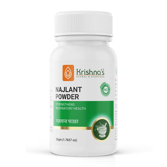 Krishna's Najlant Powder – Herbal Respiratory Support for Lungs, Cough & Congestion Relief, No Artificial Colors or Flavors - 50 g (Pack of 1)
