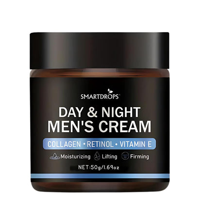 Smartdrops Day & Night Men's Face Cream | Collagen Retinol Vitamin E | Moisturizing Face Cream For Men | Daily Skin Care Creamm| Pack 1