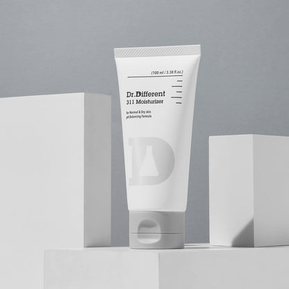 Dr.Different 311 Moisturizer - Ceramide Face Moisturizer for Dry Skin, Hypoallergenic Hydrating and Skin Barrier Facial Cream, 3.38 oz