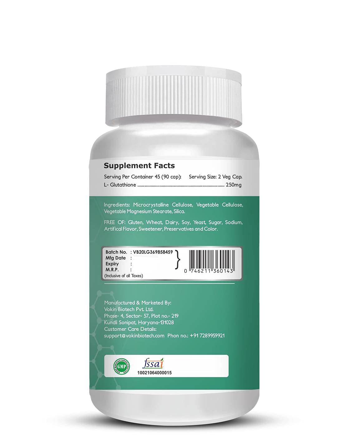 Supplement bottle with label on a white background