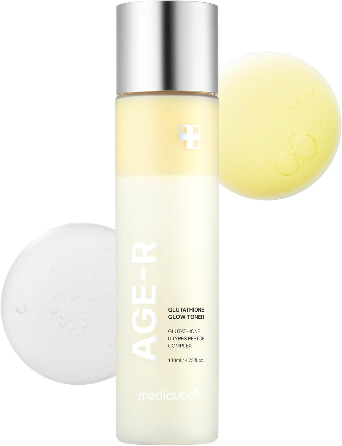 Medicube Age-R Glutathione Glow Milky Toner, Double Layer Korean Skincare, Peptide Formula for Radiant Skin