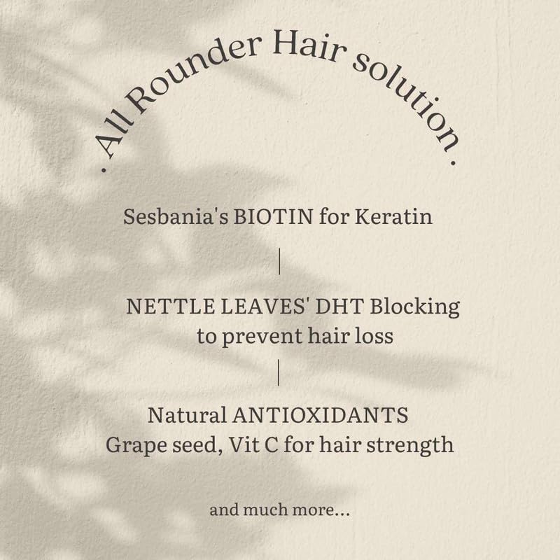 Zephivo Earthful Biotin for Hair Growth, Supplement for men & women with Vitamic C for Strong & Shinier Hair, 100% Plant Based, DHT Blocker for Improved Hair Strength and Quality, Anti Hairfall, 30 Capsules