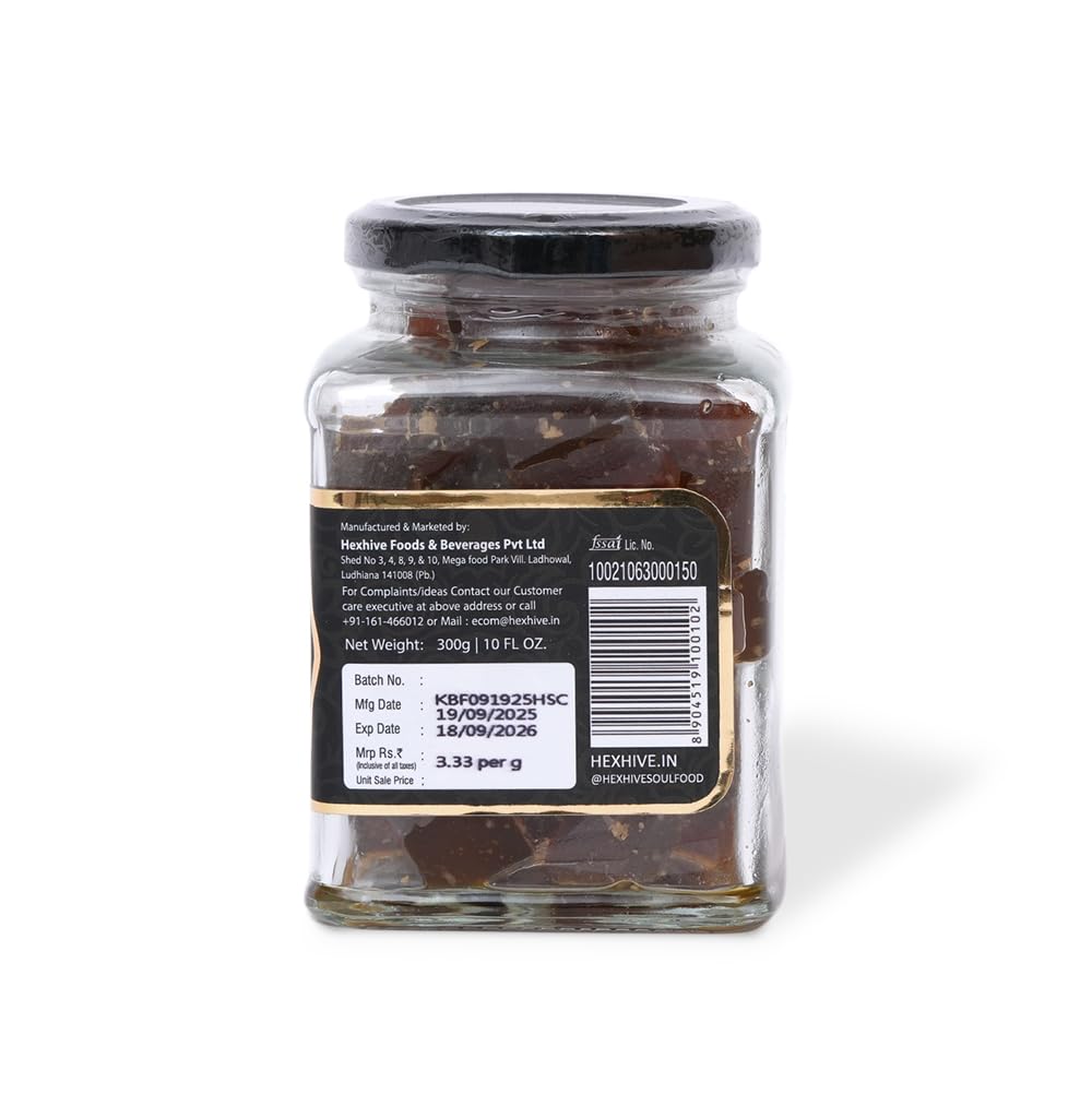 Glass jar with a label on a white background