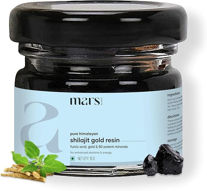 mars by GHC Pure Himalayan Shilajit Gold (Resin) Powered with - 20g - Pack of 1 | Pure Organic Shilajit Resin sourced from Himalayas