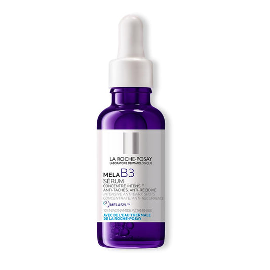La Roche-Posay Mela B3 serum bottle on a white background