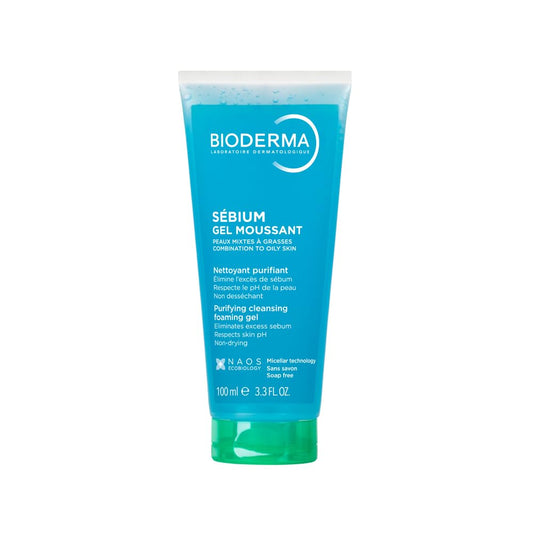 Bioderma Sebium cleansing gel tube on a white background