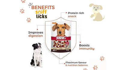 Gnawlers Yaowo Braided Dog Treats (2.5 inch) 500g (Pack of 1) By Sniff N Licks