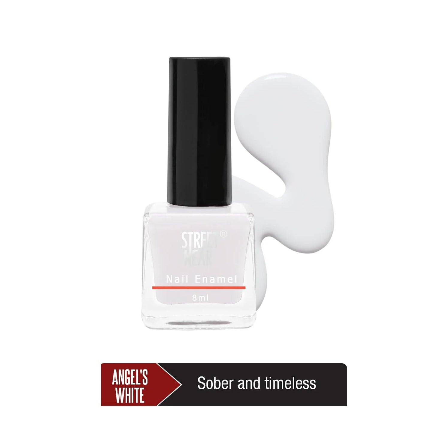 Street Wear Nail Enamel, Angel's White, 8ml