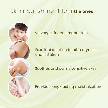 Babyorgano Baby Body Lotion for Newborn 0-2 Years Babies 200ml | Nourish & Moisturise Skin | Non Sticky | Enriched with Ylang Ylang, Olive Oil, Paraben Free