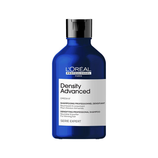 L'Oreal Density Advanced shampoo bottle on a white background
