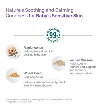 Himalaya Soothing Baby Powder 200gm | No.1 Doctor-Prescribed Brand | Formulated for sensitive skin | Soothes, calms and comforts baby's skin | 99% Natural Origin Ingredients | Free from harsh chemicals