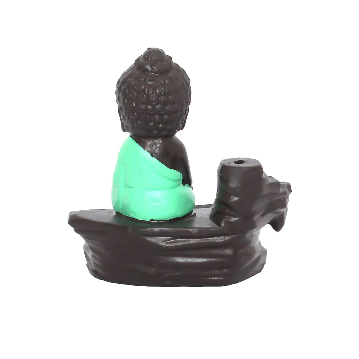 eCraftIndia Green Buddha Backflow Smoke Fountain with 10 incenses