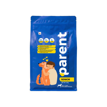 Parent Dry Dog Food for Senior 7+ Years Dogs Pet Food | Complete Nutrition for Aging Dogs Supports Joint Health, Immunity & Digestion | All Breeds & Sizes (1.2kg)