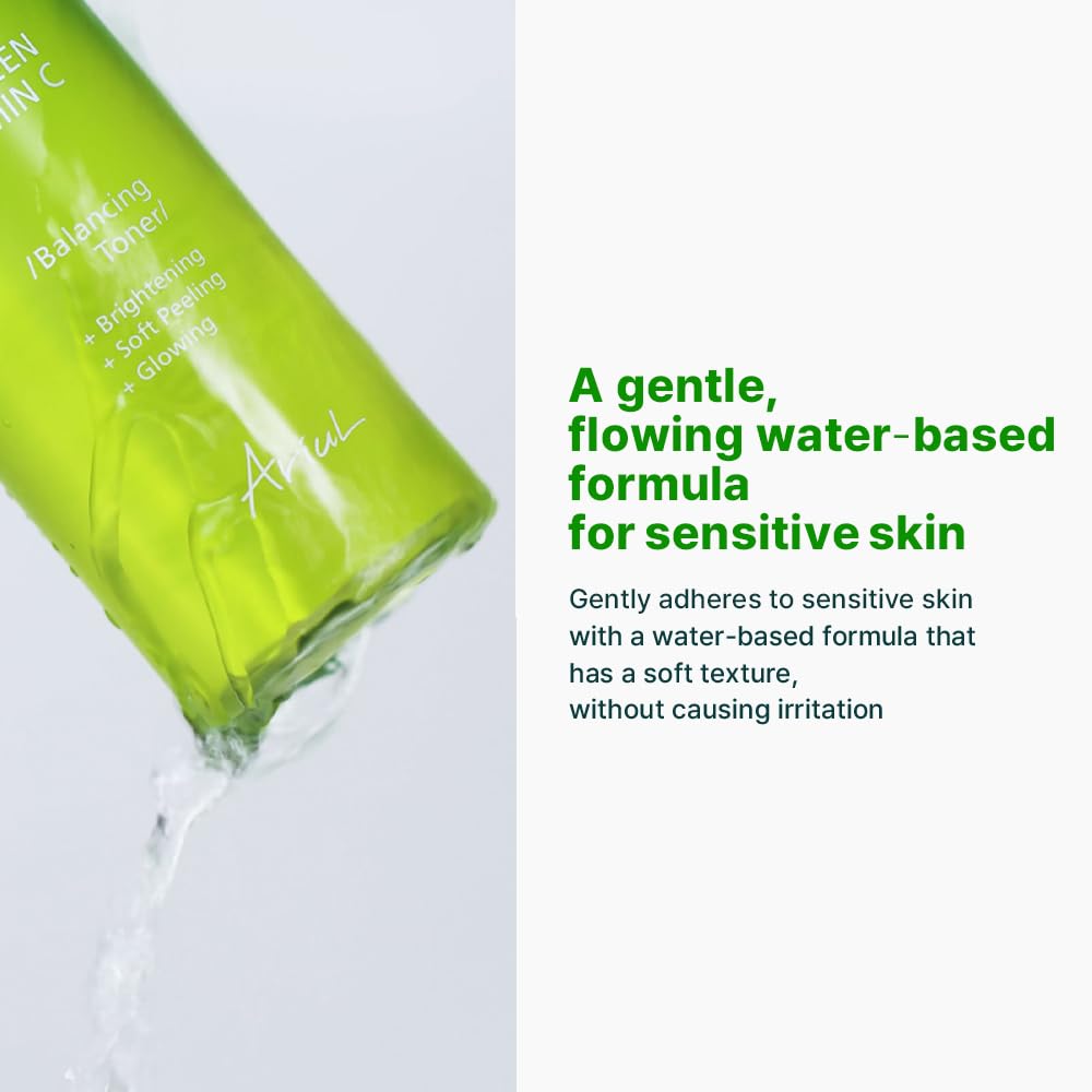 Ariul Green Vitamin C Balancing Toner 150ml | Korean Lightweight Hydrating Face Toner for brightening and Moisture care | Smooth Glowing Skin