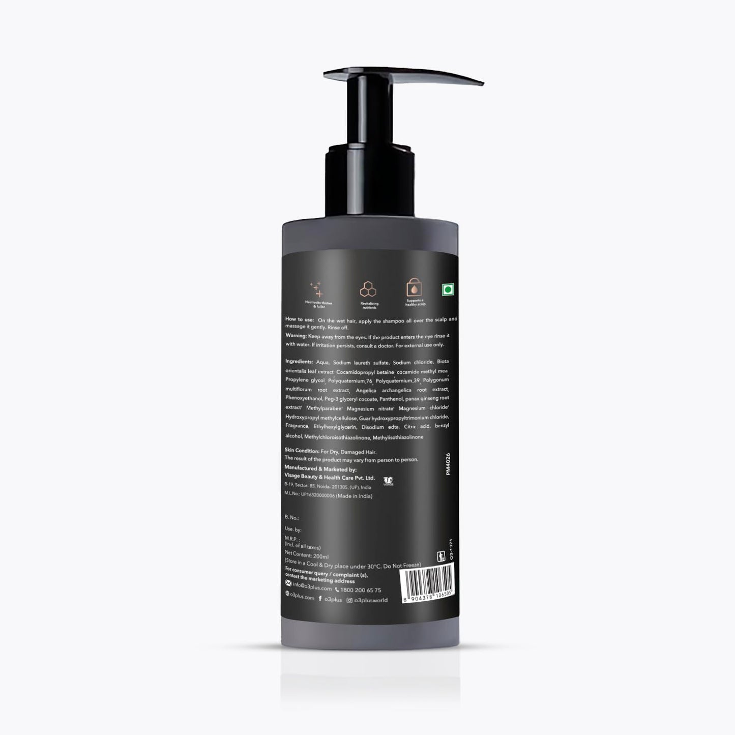 O3+ Densiderm Shampoo for Men - 200ml