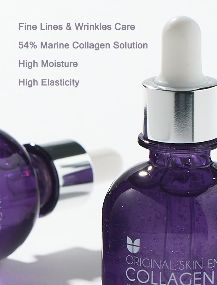 MIZON Collagen 100, Collagen Serum, Original Skin Energy, Facial Care, Improve Skin Texture, Moisturizing, Boost Skin Elasticity, For Face Wrinkles (30ml, 1.01 fl oz)