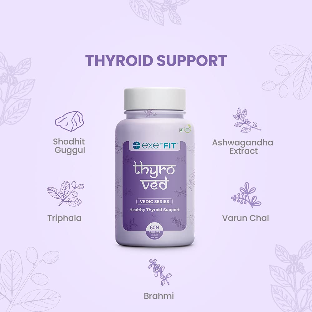 Thyro Ved | Healthy Thyroid Support | Vedic Series | For Men & Women | Organic Ingredients | 60 Tablets