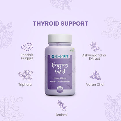 Thyro Ved | Healthy Thyroid Support | Vedic Series | For Men & Women | Organic Ingredients | 60 Tablets