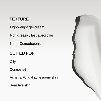 The Formularx Hydra Veil Barrier Care Gel Moisturizer with Ceramide, Hyaluronic Acid, & Ectoin for Oily, Acne & Fungal Acne Prone Skin | Oil Free, Non-comedogenic, Sensitive Skin Friendly | For Women & Men | 50g