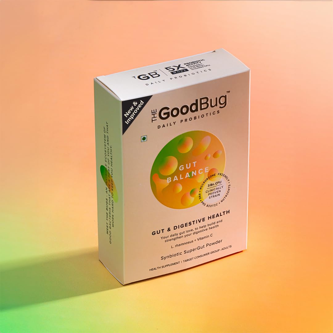 The Good Bug New & Improved Overall Digestive Health Gut Balance Probiotics Supplements- 3Bn Cfu Of Clinically Proven Strains | Aids Digestion, Enhances Nutrient Absorption & Metabolism |15 Days Pack