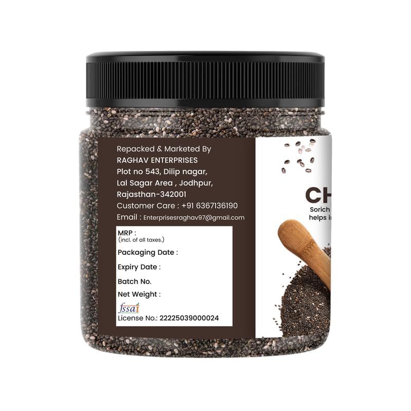 NUTRIZAIKA Organic Chia Seeds | Raw Chia seed | seed for eating | Seeds for Weight Management | Healthy Snack | Healthy food for eating diet snacks for weight loss.