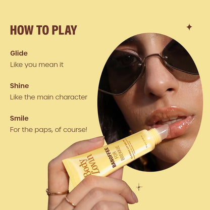 Plum BodyLovin’ Banoffee For Brekkie Glassic Lip Balm | Banana Toffee Nude Gloss Tint | Hydrating Lip Balm with Hazelnut Oil, Ceramides & Hyaluronic Acid | Moisturizes Dry & Chapped Lips | 10 g