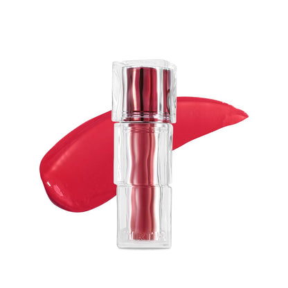 TIRTIR Waterism Tinted Lip Gloss, Kiss Ready Lipgloss, 12H Long Lasting Non Sticky Natural Tinted Glow Korean Multiuse Cheek and Lip Tint for Women gift, #18 CHERRID, 1.8g