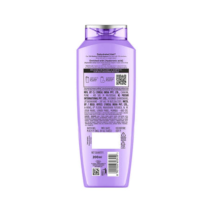 L'Oreal Paris Moisture Filling Shampoo, With Hyaluronic Acid, For Dry & Dehydrated Hair, Adds Shine & Bounce, Hyaluron Moisture 72H, 200ML.