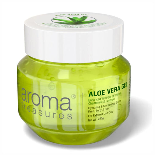 Aroma Treasures Aloe Vera Gel for Face, Body & Hair | Moisturizing & Hydrating Aloevera Gel | 98% Ingredients of Natural Origin | Pure Aloe Vera Gel for Skin, Hair & Pimples | 250g