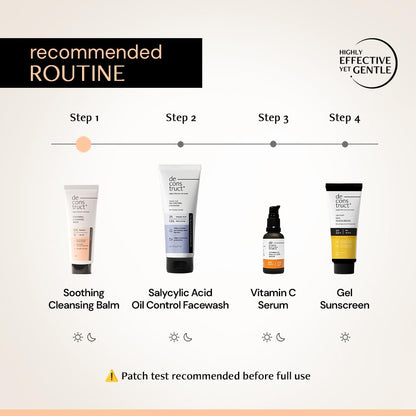 Deconstruct Soothing Makeup Cleansing Balm|Contains 0.1% Bisabolol&1% Oats Oil|Gentle Makeup Remover|For Normal,Dry,Combination Skin|Removes Excess Oil&Dirt,Detoxifies&Clear Pores|For Men&Women|50G
