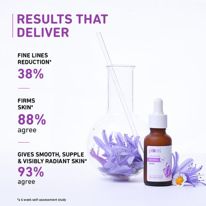 Plum 1% Retinol Advanced Anti Aging Night Face Serum with Bakuchiol | Boosts Collagen, Reduces Fine Lines & Wrinkles | Retinol Serum for Face | for Women & Men | Suits All Skin Types | 20ml