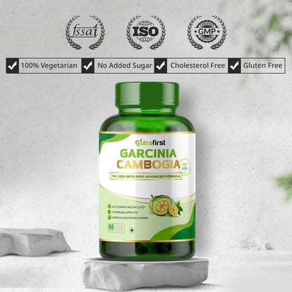 Nutrafirst Garcinia Cambogia Tablets 800mg (60 Tabs) | 70% HCA with Green Tea Extract | Supports Weight Management, Fat Metabolism & Craving Control | Improves Digestion | For Men & Women