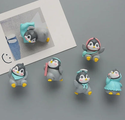 Miniature Showpiece Birthday Gift for Girls Kids, Penguin Showpiece Set of 6 for Home Decor Items, Car Dashboard Items, Table Decoration Items, Valentine Day Gift for Girlfriend