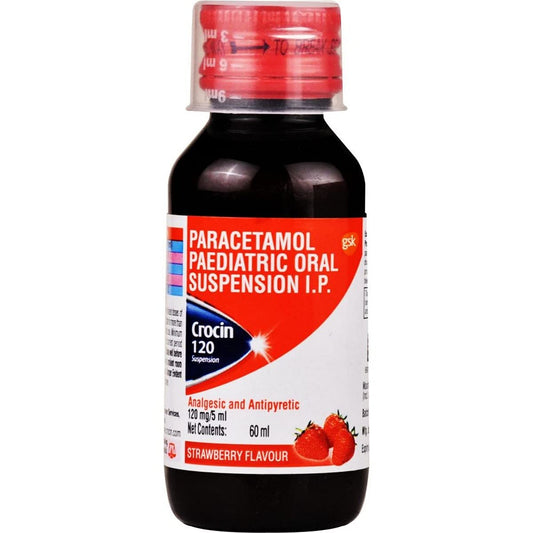 Crocin 120 Strawberry - Bottle of 60Ml Suspension