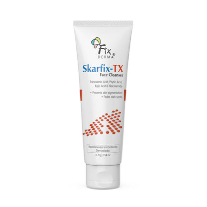 Fixderma Skarfix -TX Face Cleanser with Tranexamic Acid, Kojic Acid & Niacinamide | Kojic Acid Face Wash | Pigmentation Face Wash for All Skin Types - 75gm