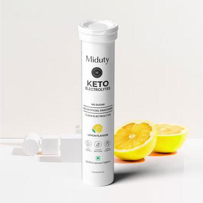 Zephivo Miduty by Palak Notes Electrolytes Drink - Instant Hydration Drink - Lemon Flavor - Sugar-Free Electrolyte Drink - No more fatigue and dizziness - Hydration Electrolyte - 20 Effervescent Tablets