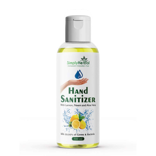 Simply Herbal Hand Sanitizer Neem, Lemon & Alcohol Based 100 ML