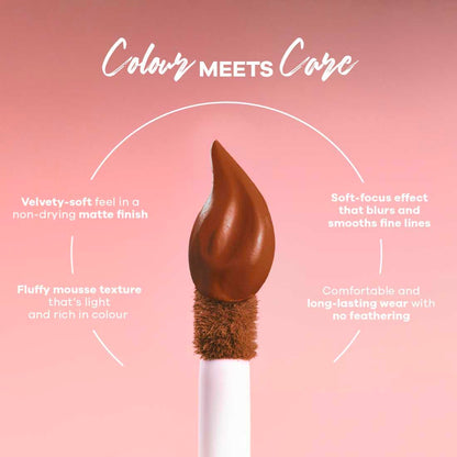 Earth Rhythm Lip Nectar Matte Liquid Lipstick, Weightless, Never Drying, No Mineral Oil 5g - Caramel