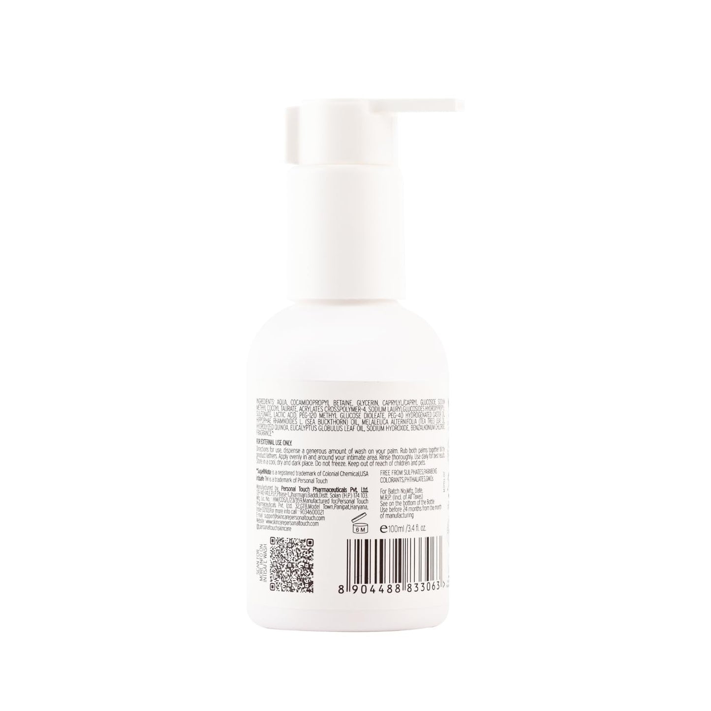 Personal Touch Skincare Intisafe pH 3.5 Intimate Wash | Re-Moisturising Mild Vaginal Wash 100ml