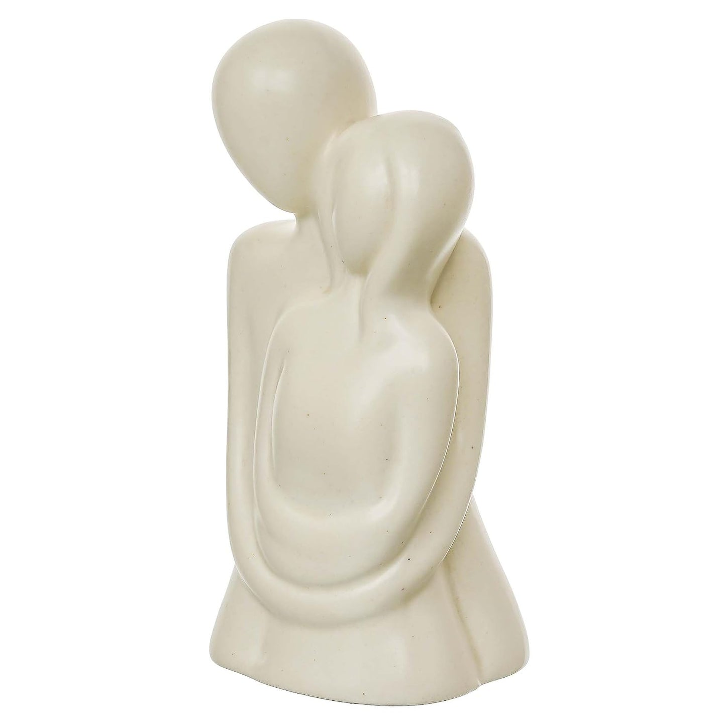 eCraftIndia Resin White Romantic Couple Showpiece| Decorative Cute Loving Couple Statue Figurines| Home Decor Items for Living Room Bedroom Hall Office| Home Decor Gifts for Anniversary Valentines Day