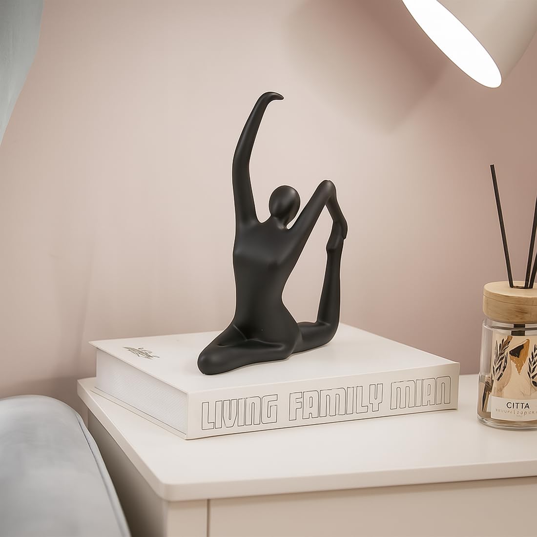 Ceramic Black Lady Statue for Home Decor - Aesthetic Showpiece - Decorative Sculpture for Home Decor & Office Decor - 17x4x20 CM