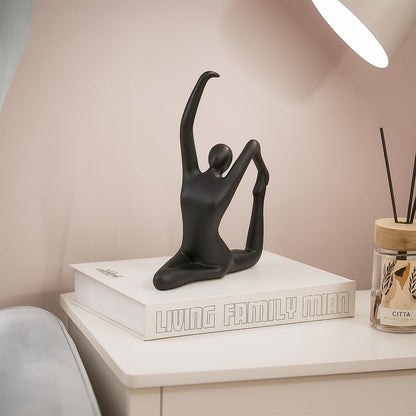 Ceramic Black Lady Statue for Home Decor - Aesthetic Showpiece - Decorative Sculpture for Home Decor & Office Decor - 17x4x20 CM