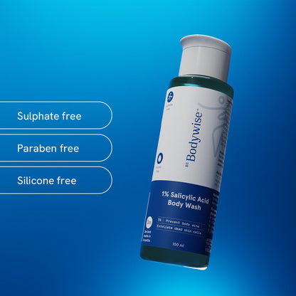 Be Bodywise 1% Salicylic Acid Body Wash | Prevents Body Acne & Exfoliates Skin | With Chamomile Extract | 100ml