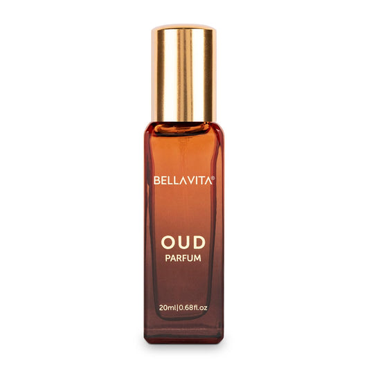 Bellavita Oud Parfum bottle on a white background