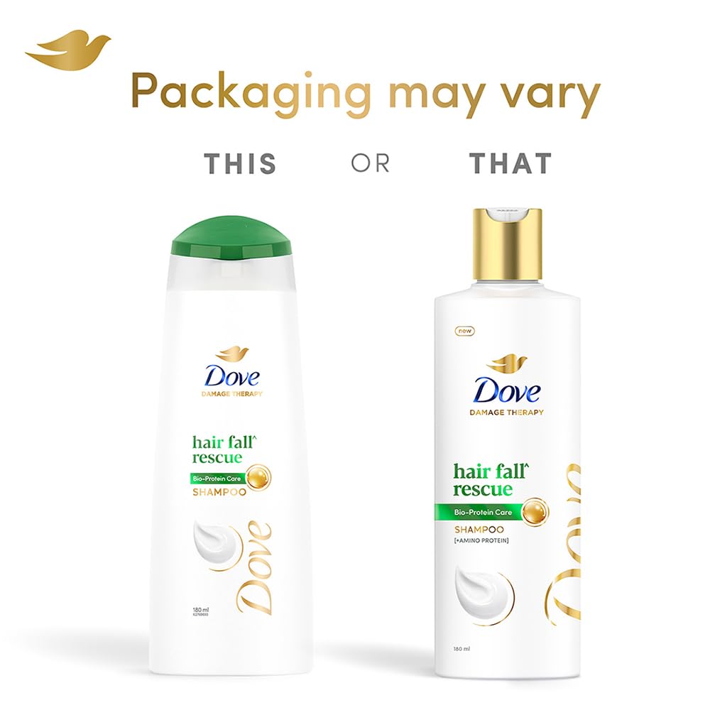 Dove Hair Fall Rescue Shampoo || For Damaged Hair|| Hair Fall Control for Thicker Hair - Mild Daily Anti Hair Fall Shampoo for Men & Women