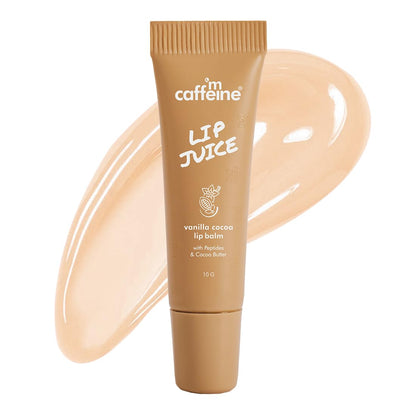 Tube of 'm caffeine Lip Juice lip balm on a white background