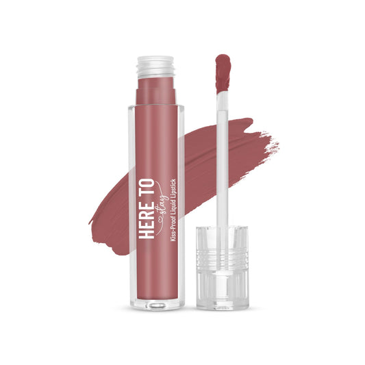 Swiss Beauty Select Here To Stay Liquid Matte Lipstick with Kiss-Proof Formula | Infused with Vitamin E | Non-Transfer, Smudgeproof | 12-18 Hrs Stay | Shade - Delicate Cocoa, 3ml |