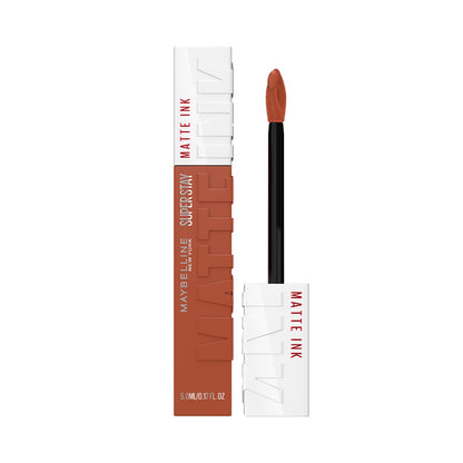 Maybelline New York Superstay Matte Ink Liquid Lipstick, Insider | No budge bold color for 16H | Transferproof, Waterproof, Foodproof | Brown skin friendly