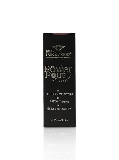 Daily Life Forever52 Power Pout Lipstick | Longwear Comfort | Hydrating Clean Formula | Magnetic Case | Plush Matte Finish (FPL001, 4g)