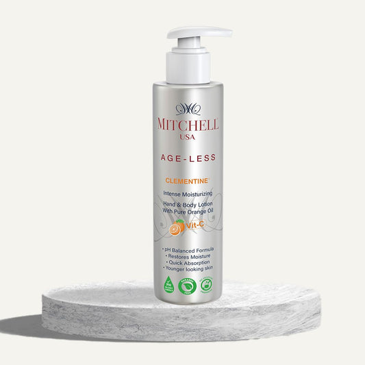 Mitchell USA Clementine Hand & Body Lotion for Intense Moisturizing| Vitamin C, Glycine, Glycerin for Smooth, Soft & Glowing Skin |For All Skin Types| Men and Women| 200ml